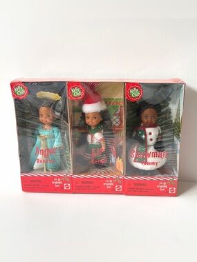 2001 Barbie Kelly AA Christmas Dolls - sealed 3 pack